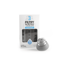 Dafi Wkład filtrujący do butelki 3 sztuki + zakrętka Szary