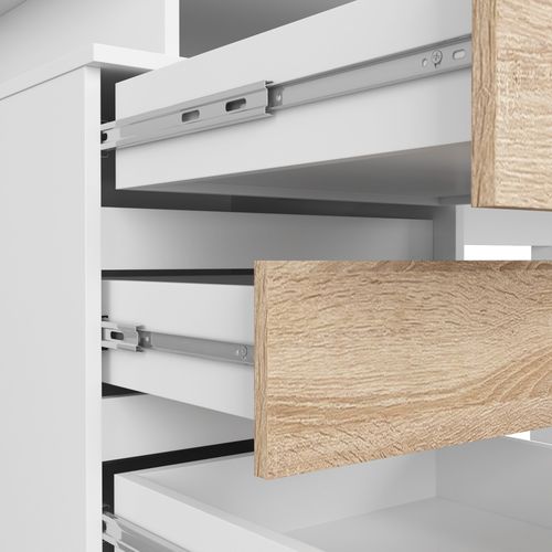 BIURKO CLP 135 cm BIAŁE / SONOMA WOLNOSTOJĄCE na Arena.pl