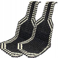 2x MATA NA FOTEL SIEDZENIE KORALIKI DREWNIANE KORALE POKROWIEC RELAKSUJĄCY