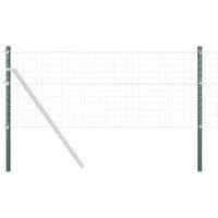 Słupki ogrodzeniowe 2 pcs Zielony 70 cm Stal Malowana Proszkowo