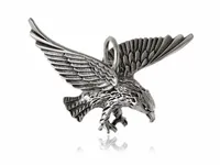 ELEGANCKI DUŻY OKSYDOWANY SREBRNY WISIOREK LECĄCY PTAK ORZEŁ EAGLE SREBRO