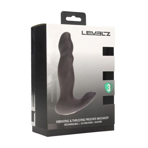 Vibrating And Thrusting Silicone Prostate Massager - Black na Arena.pl