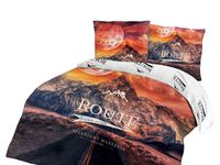 Pościel bawełniana 220x200 młodzieżowa pomarańczowe trasa widokowa