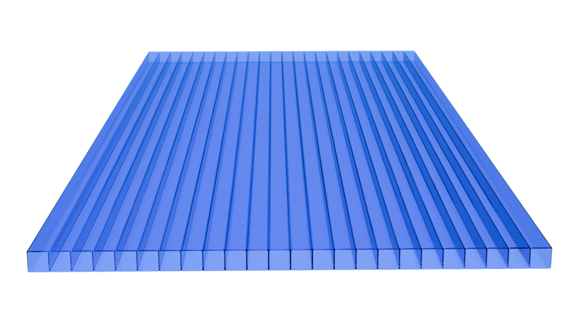 Poliwęglan komorowy 500x1050 niebieski 10 mm zdjęcie 1