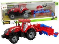 ND24_14844 Czerwony Ciągnik z Pługiem Napęd Frykcyjny 5905515353090