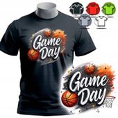 KOSZULKA T-SHIRT MĘSKI WZORY DO WYBORU - KOSZYKÓWKA GAME DAY - S