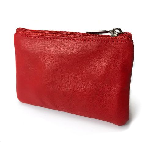 etui na klucze bellugio ze skóry naturalnej - ciemnoczerwone na Arena.pl