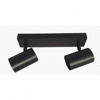 KINKIET LED RICHI GU10 2x30W CZARNY ALUMINIUM OBROTOWY IP20