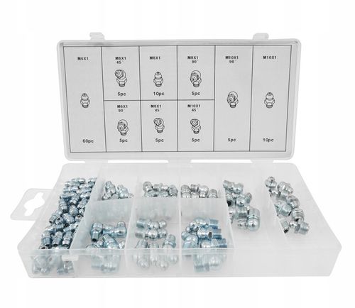 KALAMITKI SMAROWNICZKI METRYCZNE ZESTAW DO SMAROWNICY 110 ELEMENTÓW na Arena.pl