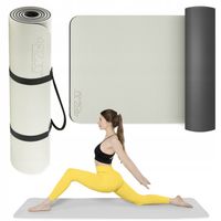 MATA TRENINGOWA DO ĆWICZEŃ JOGI FITNESU PILATESU ANTYPOŚLIZGOWA TPE 1CM