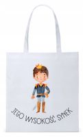 Dla Syna Syneczka Prezent Torba Eco Biała Shopper Z Nadrukiem Ze Zdjęciem