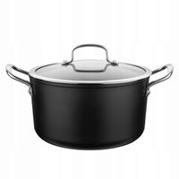 2 x Garnek z pokrywką na indukcję i gaz Florina Stix 4 l aluminiowy czarny