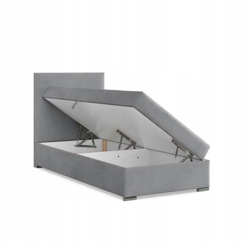 Łóżko ELDA JASNY SZARY JEDNOOSOBOWE Tapicerowane Pojedyncze VELVET na Arena.pl