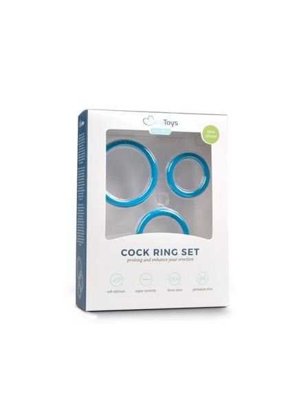 Pierścień-Cock Ring Set Blue zdjęcie 2