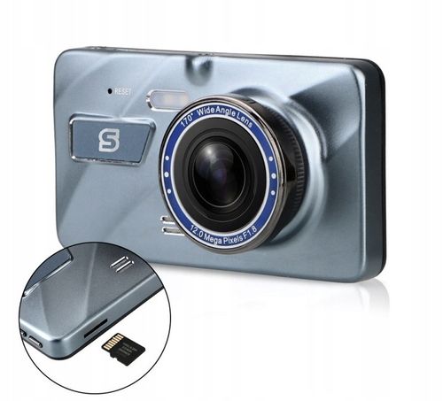 Wideorejestrator jazdy Przód Tył Kamera samochodowa Full HD + Karta pamięci na Arena.pl