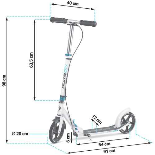 Hulajnoga SOKE CITY white na Arena.pl