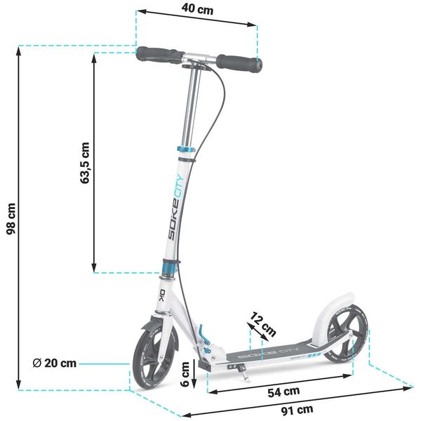 Hulajnoga SOKE CITY white zdjęcie 11