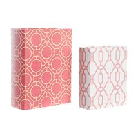 Pudełko DKD Home Decor Książka Płótno Drewno 20 x 8 x 26 cm (2 Sztuk)