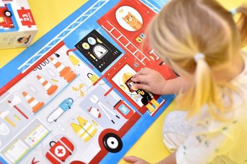 Puzzle z dziurką. Wóz strażacki. Czuczu na Arena.pl