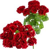 Bukiet Sztuczna Pelargonia 48 Cm 7 Gałązek Realistyczna Dekoracyjna