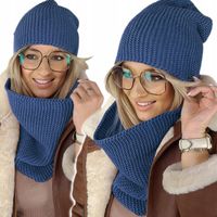 Ciepły KOMPLET damski CZAPKA + KOMIN szal zimowy PRODUKT POLSKI NOWE KOLORY