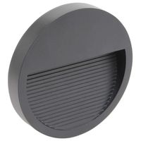 LAMPA schodowa Q8 LED 313744 Polux ścienna OPRAWA metalowa LED 3W 4000K okrągła IP44 grafitowa