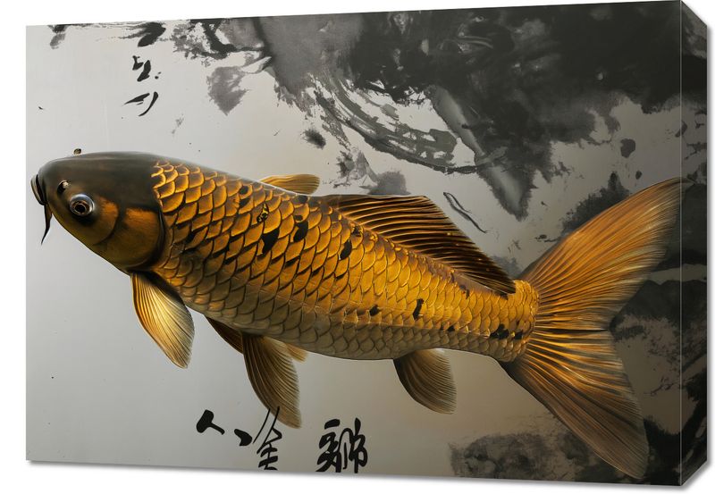 Obraz 70x50cm Spokojna Ryba Koi zdjęcie 1