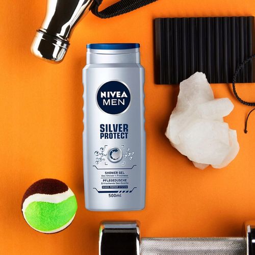 NIVEA MEN SILVER PROSTECT Żel pod prysznic do mycia męski zestaw 4 x 500ml na Arena.pl