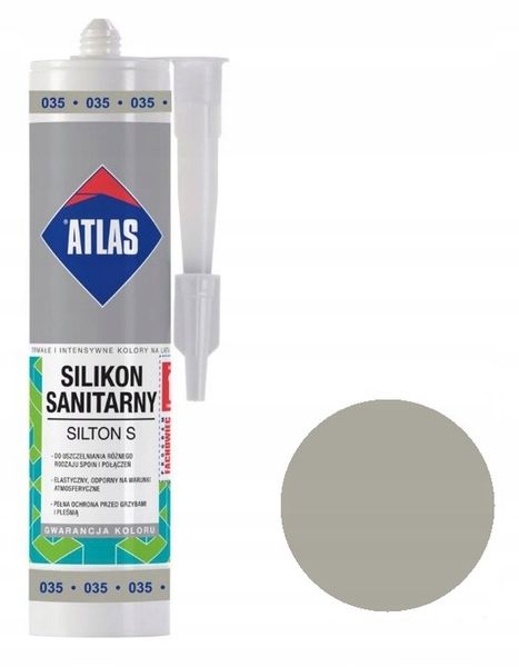 ATLAS SILIKON SILTON S 280ml - 035 SZARY zdjęcie 1