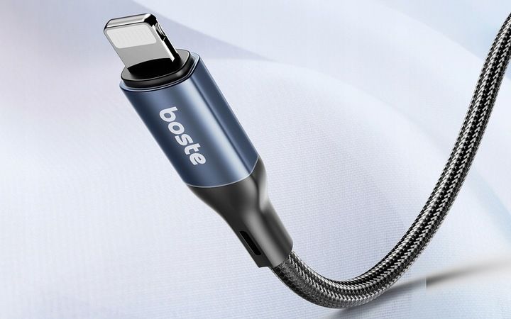 BOSTE KABEL ADAPTER PRZEJŚCIÓWKA AUDIO LIGHTNING DO IPHONE MINI-JACK AUX 1M zdjęcie 12