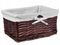 KOSZYK KOSZ WIKLINOWY BRĄZOWY KOSZYCZEK POJEMNIK DO PRZECHOWYWANIA 30