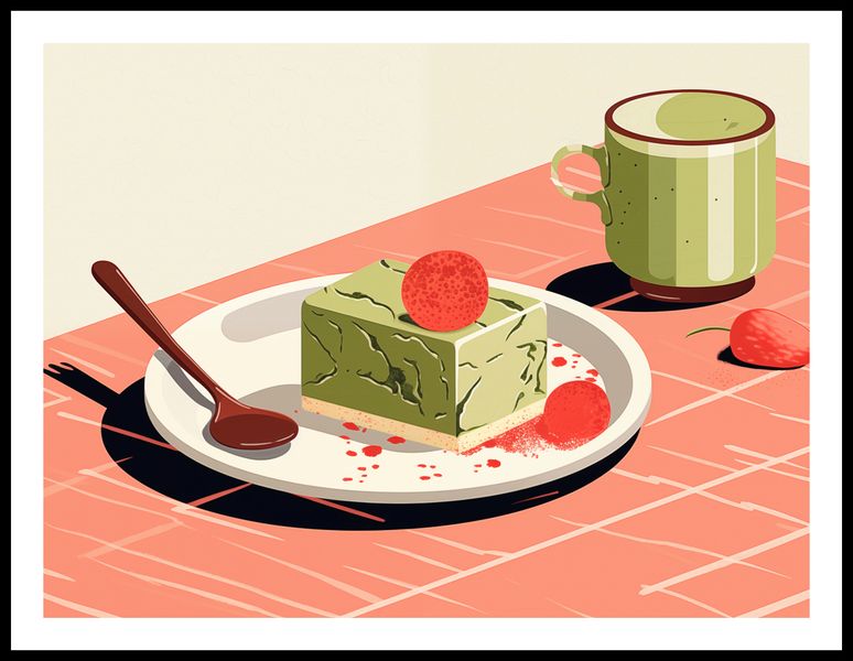 Plakat 80x60cm Deser Matcha zdjęcie 3