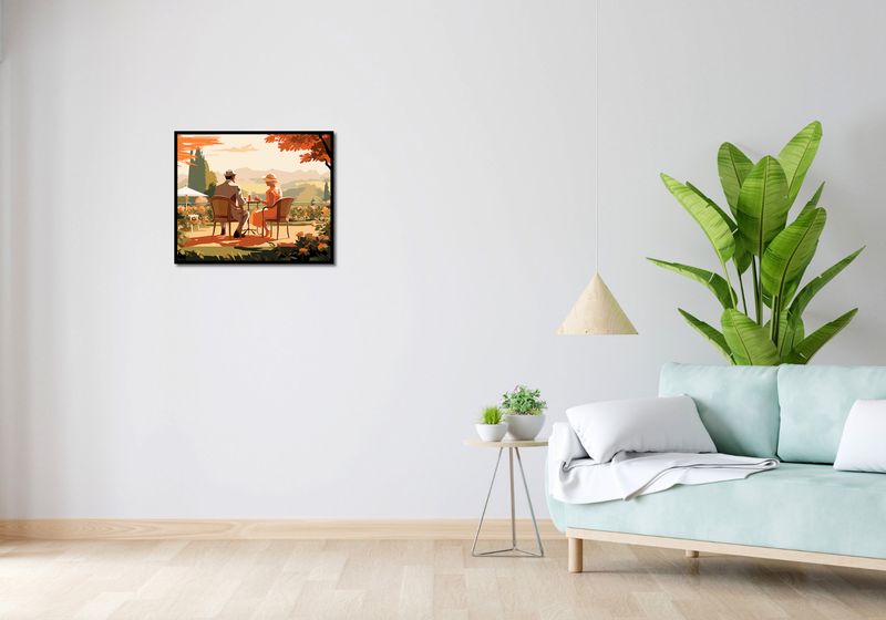 Plakat 60x50cm Retro Randka zdjęcie 4