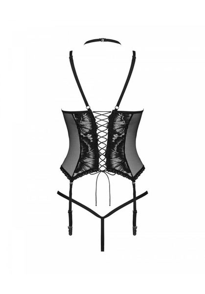 Koronkowy Gorset i Stringi - Obsessive Alessya M/L zdjęcie 4