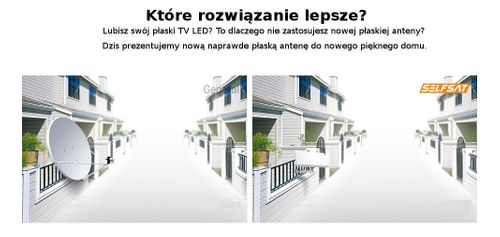 Selfsat H30D+ antena płaska - z LNB Single na Arena.pl
