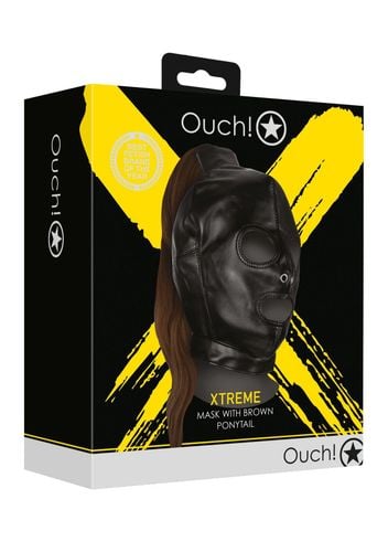 mask with brown ponytail   black na Arena.pl