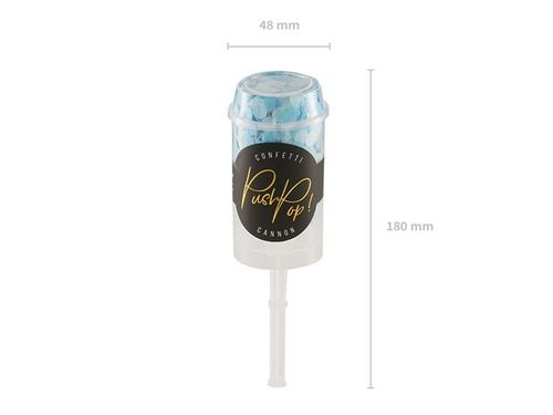 Konfetti strzelające Push Pop, niebieskie na Arena.pl