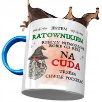 Kubek Błękitny Dla Ratownika Na Cuda Trzeba Chwilę Z Nadrukiem Ze Zdjęciem
