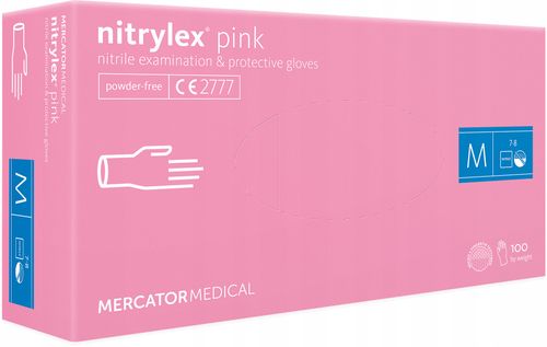 rękawice nitrylowe 100 szt. 8-m nitrylex pink na Arena.pl