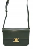 Elegancka torebka listonoszka skóra ekologiczna ciemny zielony mat 2082#