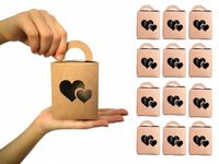 Opakowanie Kartonik SERCE Pudełko z Okienkiem Na Świecę Sojową Prezent