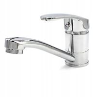 Bateria umywalkowa stojąca z ruchomą wylewką chrom obrotowa łaznienkowa