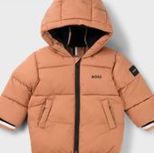 HUGO BOSS Dziecięca ocieplana kurtka z detalami z logo 18M