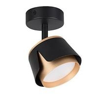 KINKIET NOWOCZESNY CZARNY MAT ZŁOTY 35W LED ALUMINIUM STAL