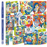 Bambino wyprawka szkolna duży zestaw XXL kredki farby plastelina długopis