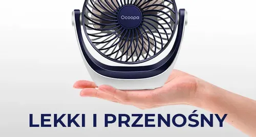 Wentylator stołowy Ocoopa D602 granatowy USB na Arena.pl
