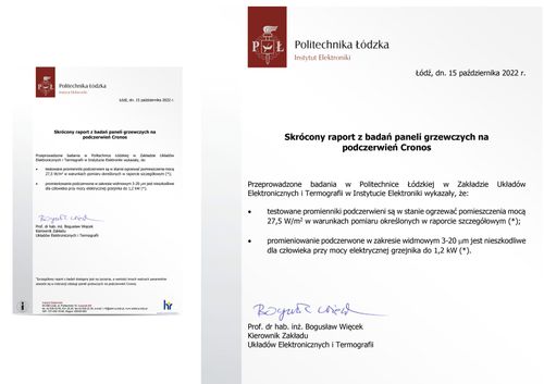 GRZEJNIK PODCZERWIEŃ GRAFEN TERMOSTAT WiFi 1100W na Arena.pl