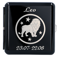 Papierośnica z Grawerem Znaku Zodiaku Lew