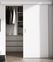 Drzwi przesuwne białe  76 cm cały zestaw