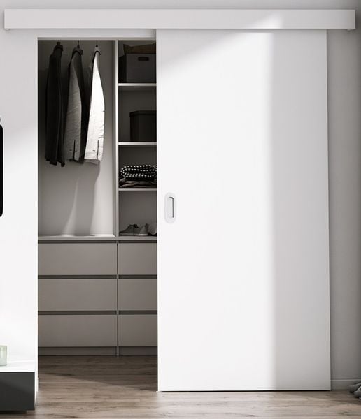 Drzwi przesuwne białe  76 cm cały zestaw zdjęcie 1